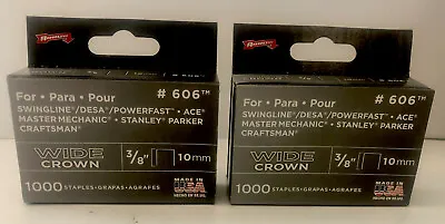 Arrow Fastener #606 Wide Crown Staples 3/8  10mm 1000 Per Pack *2 Packs* • $10.70