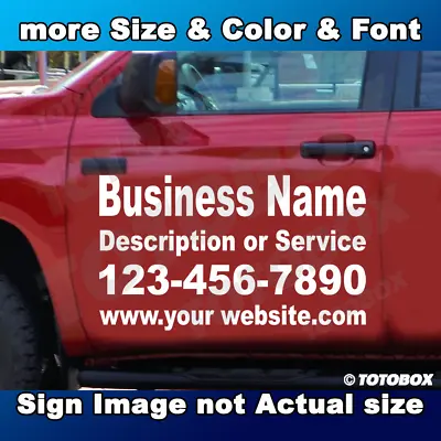 Auto Business Sign Decals Car Custom Lettering Sign Decal Sticker • $19.50
