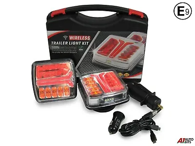 Wireless Led Rear Tail Lights Battery Operated USB Magnetic Tow Towing Trailer • $64.99