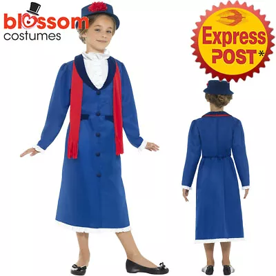 CK1034 Girls Victorian Nanny Mary Poppins Book Week Dress Up Edwardian Costume • $30.22