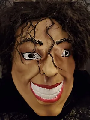 Fright Factory POP STAR Michael Jackson Mask Halloween Black Wig Adult Costume  • £28.95