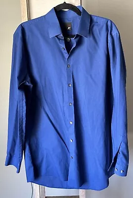 J Ferrar Shirt Size Large Men Blue Slim Fit Vintage  Blue • $9