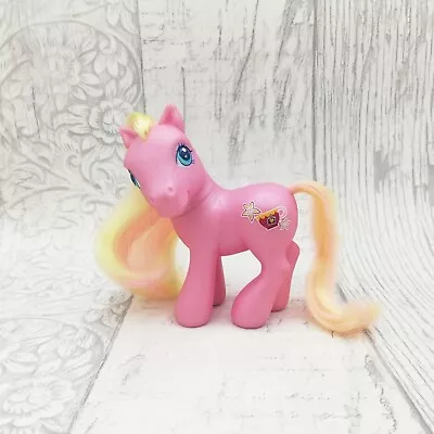 🌈 Vintage G3 My Little Pony Tea Leaf Pink Yellow Teacup Cutie Mark • £4.95