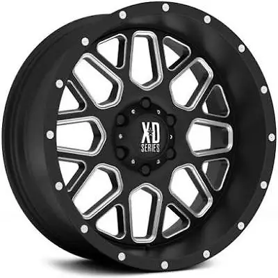 20x12 XD 820 Grenade Wheels Black Milled Rims Fit 8lug Chevy GMC Dodge 2500  • $1439.99