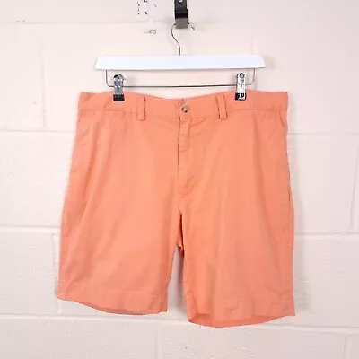 POLO RALPH LAUREN Chino Shorts Mens W35 Classic Fit 9  Twill Pastel Orange • £24.90