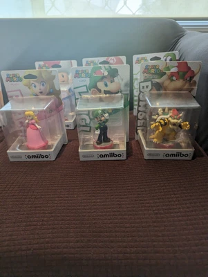$150 • Buy (Super Mario Series) Nintendo Amiibo BNIB. Peach,Mario,Luigi,Toad,Bowser,Yoshi