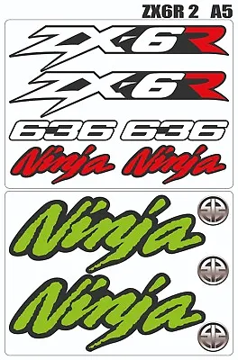 KAWASAKI ZX6R 636 Logos  Sponsors Stickers Decals Graphics Emblems Motorcycle • £7.99