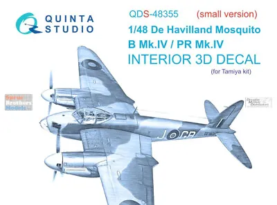 QTSQDS48355 1:48 Quinta Studio Interior 3D Decal - Mosquito B Mk.IV / PR Mk.IV • $20.94