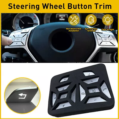 Steering Wheel Button Silver Trim For 2012-16 Mercedes Benz E C G Class W204 USA • $13.99