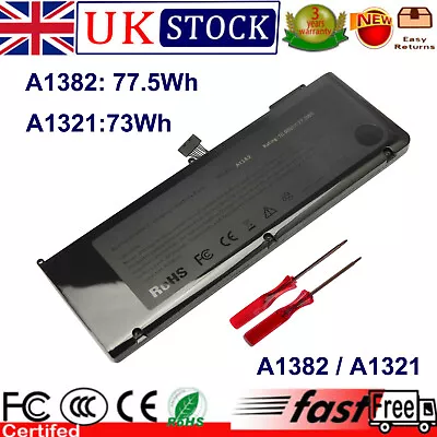 £23.45 • Buy Battery A1382 For MacBook Pro A1286 Mid 2009 2010 2012 Late 2011 Mid 2012 A1321