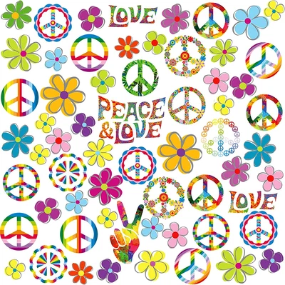 £16.73 • Buy 108 Pieces 60'S Party Sticker Groovy Party Decoration Hippie Theme Party Car Sti