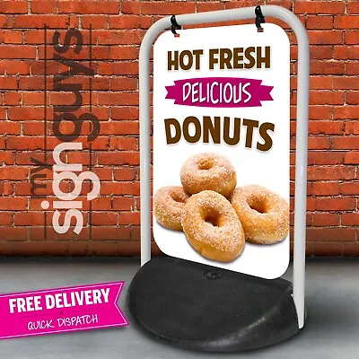 Donuts A Board Pavement Sign Aboard Cafe Catering Trailer Swinger 2 Kiosk • £105.99