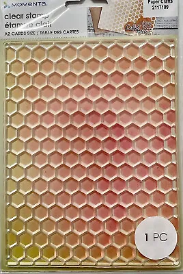 $9.95 • Buy Momenta Background Hexagon Honeycomb Clear Stamp A2 Card Size Rare! Retired!