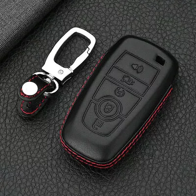 Premium Leather Car Key Fob Cover Case Bag For Ford Fusion EDGE Explorer F-150 • $11.63