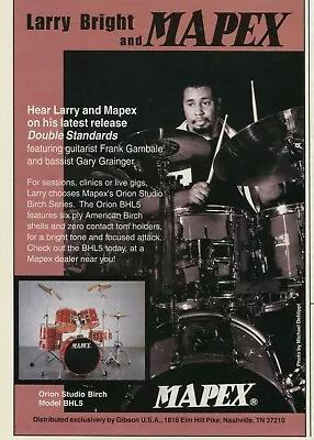 1994 Small Print Ad Of Mapex Orion Studio Birch Drum Kit W Larry Bright • $9.99