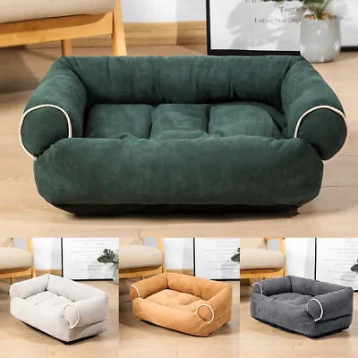 Pet Dog Bed Dog Sofa Deep Sleep Bed Rectangle Sofa-Style Pet Bed With WH • £24.49