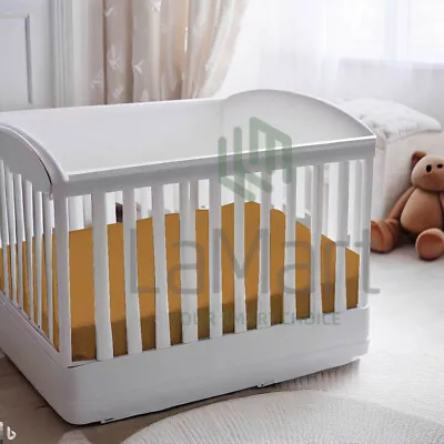 Fitted Crib Sheets Jersey Knit 100% Cotton Ultra Comfy And Breathable 8 Colors • $21.24