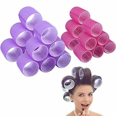 18PCS Hair Roller Sets Self Grip Salon Hair Dressing Curlers Hair Curlers • £15.99