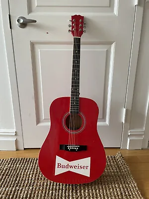 $150 • Buy Budweiser Acoustic Guitar - Rare And Unique!