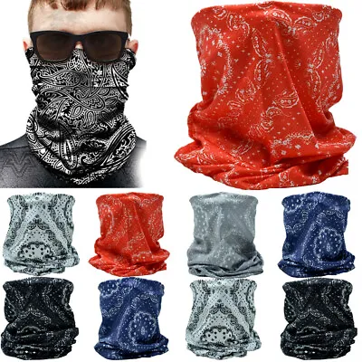 3-12Pcs Tube Scarf Neck Gaiter Bandana Head Face Mask Multi-use For Outdoor Cap • $9.88