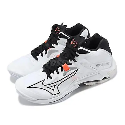 Mizuno Wave Lightning Z8 Black White Men Volleyball Sports Shoes V1GA2405-51 • $134.99