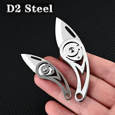 Mini Folding Blade Knife Keychain Pocket Knife Portable Outdoor Camping EDC Tool • $10.84