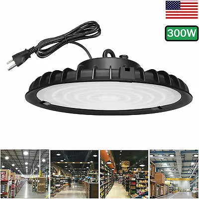 300W UFO LED High Bay Light GYM Shop Work Warehouse Industrial Lighting 6000K • $37