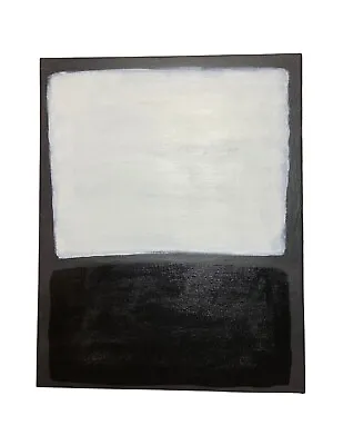Mark Rothko Style Abstract Expressionist Contemporary Painting Grey Black White • $75