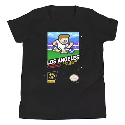 LA Galaxy 8-bit Retro Vintage League Soccer Kit Jersey Kit Youth Kid Boy T-Shirt • £20.08