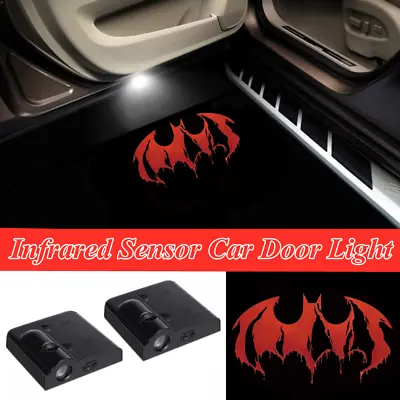 2x LED Red Dark Knight Batman Car Door Welcome Laser Projector Shadow Lights • $18.04