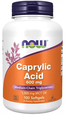 Caprylic Acid 600 Mg 100 Capsules • £23.89