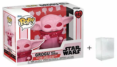 Funko Pop! Star Wars Valentines Pink Grogu (Baby Yoda) W/ Cookies 493 - In Stock • $16.88