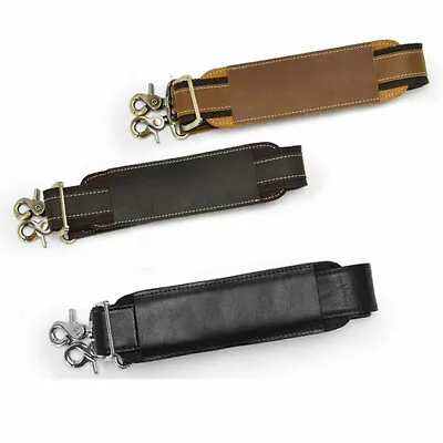 Genuine Leather Shoulder Strap - Replacement Bag Straps For Laptop Briefcase • $26.39