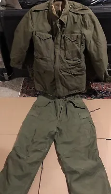 US Army Korean War M-1951 Field Combat Uniform Jacket Pants Liners *Combat Worn • $180