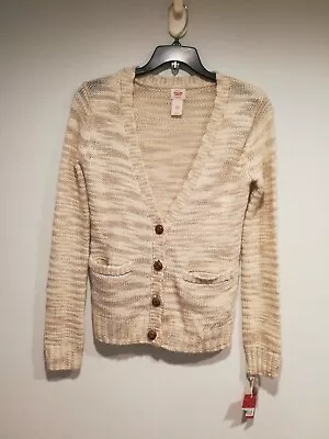 Mossimo Supply Co Womens Wool Blend Size L Beige Button Down Cardigan Sweater  • $20.99