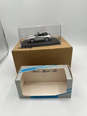 MIB 1:43 Minichamps Porsche 993 Cabrio Silver Diecast 430 063030 • $35