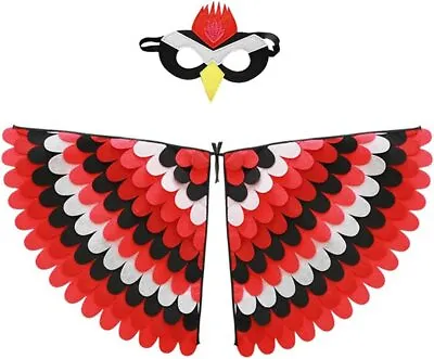 £9.95 • Buy 2 Pieces Kids Bird Wings Costume For Age 3~8 Dress Up Fancy Dress - Woodpecker