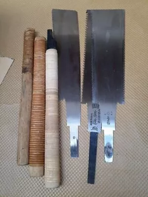 Japanese Old Hand Saw Carpentry Blade Nokogiri 3set Vintage Used With Pattern • $350.87