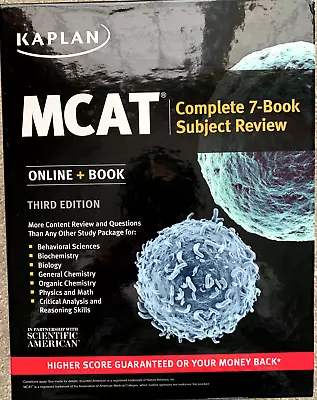 Kaplan MCAT Complete 7-Book Subject Review Third Edition • $20