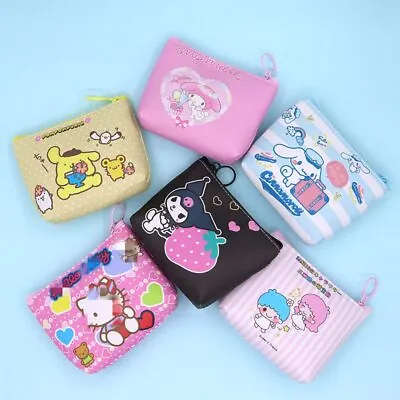 Kawaii Sanrio Hello Kitty Kuromi My Melody PU Coin Purse Wallet For Girls • $7.91