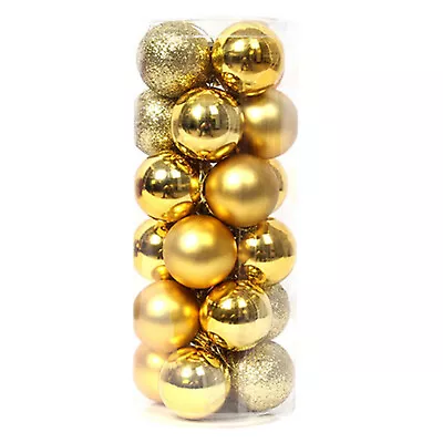 24Pcs Christmas Ball Ornament Shatterproof Xmas Tree Glitter Balls Decor Baubles • $21.29