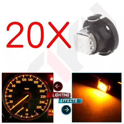 20x T5/T4.7 Neo Wedge Amber 1SMD LED Instrument Panel Gauge Cluster Light Bulbs • $8.20