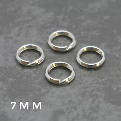 925 Sterling Silver SPLIT RING - 5mm 7mm (for Pendants/ Charms) • £45.75