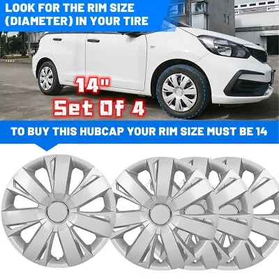 14  Set Of 4 Universal Wheel Rim Cover Hubcaps Snap On Car Truck SUV To R14 Tire • $39.99