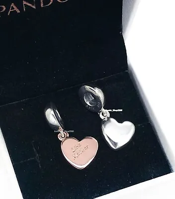 NEW Authentic PANDORA Rose Like Mother & Daughter Heart Charm Pendant 787783EN16 • $68