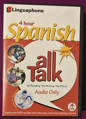 Linguaphone 4 Hour Spanish All Talk Audio Cd’s X4 VGC With Book • £12.99
