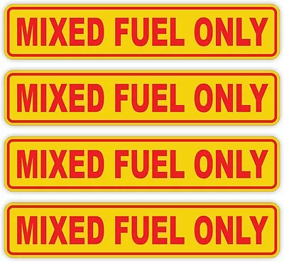 (4) MIXED FUEL ONLY Vinyl Stickers | Decals Labels Oil Gas Mix 2 Stroke Cycle • $5.79