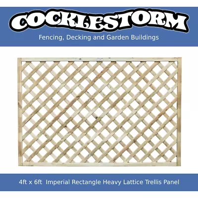 4ft High X 6ft Wide Timber European Rectangle Heavy Garden Trellis Panels • £62.30