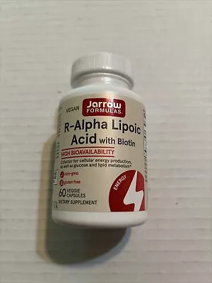 Jarrow Formulas R-Alpha Lipoic Acid With Biotin 100 Mg 60 Caps Exp 05/24 • $15