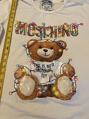 Moschino Tshirt T Shirt Teddy Bear Christmas Lights This Is Not A Moschino Toy • $30